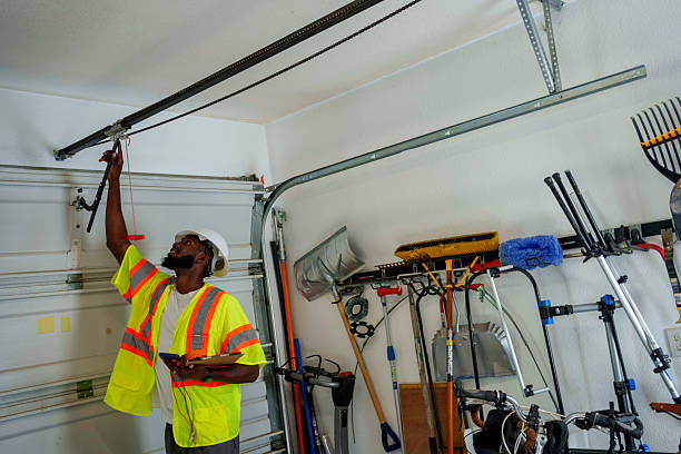 Professional Garage Door Panel Replacement technician working in Benson County County, ND